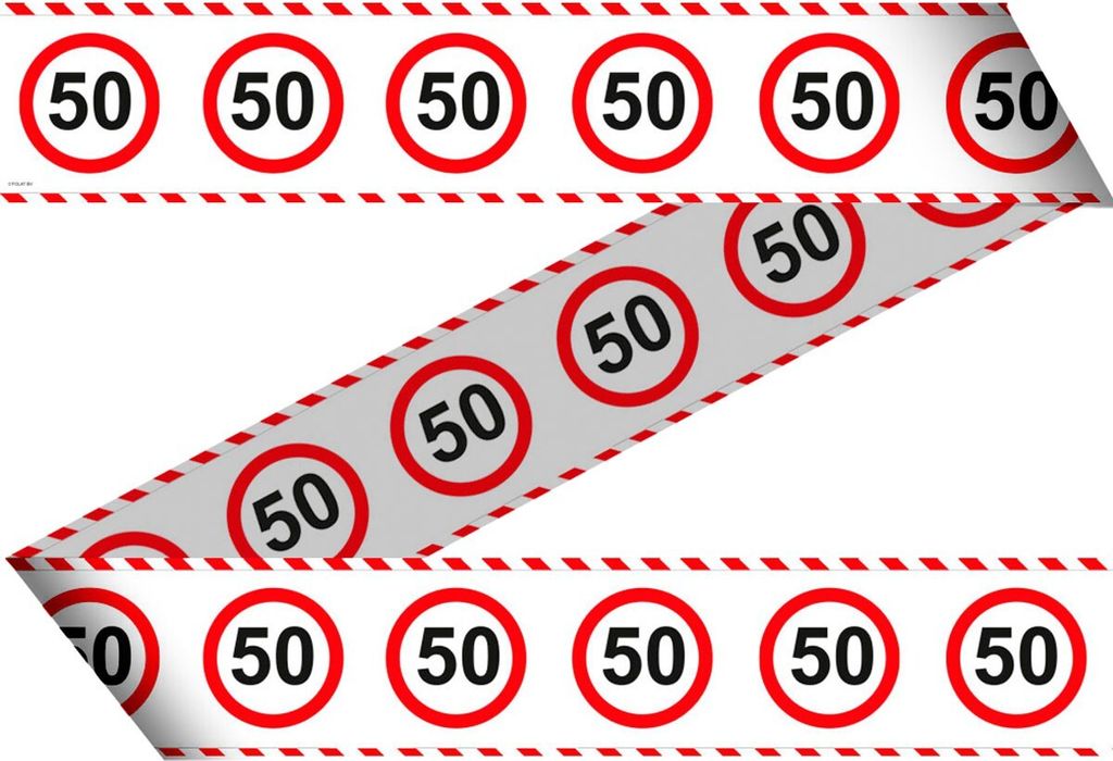 Absperrband zum 50. Geburtstag Produktbild 