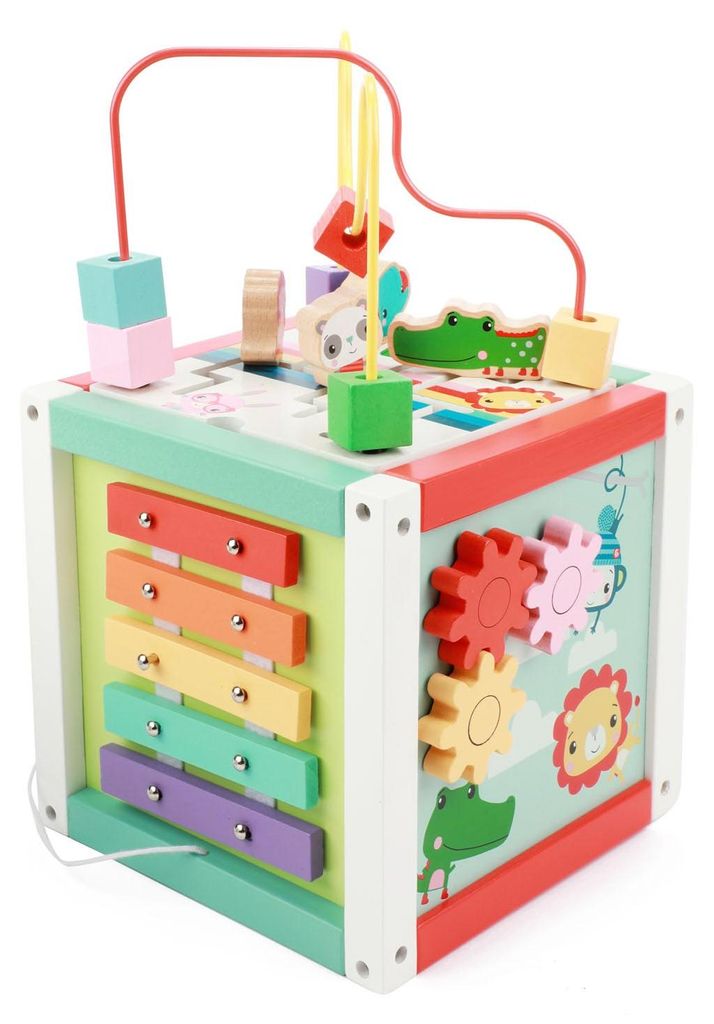 Fisher-Price - Holz-Aktivitätswürfel 5in1 Spielzeug Würfel Produktbild 