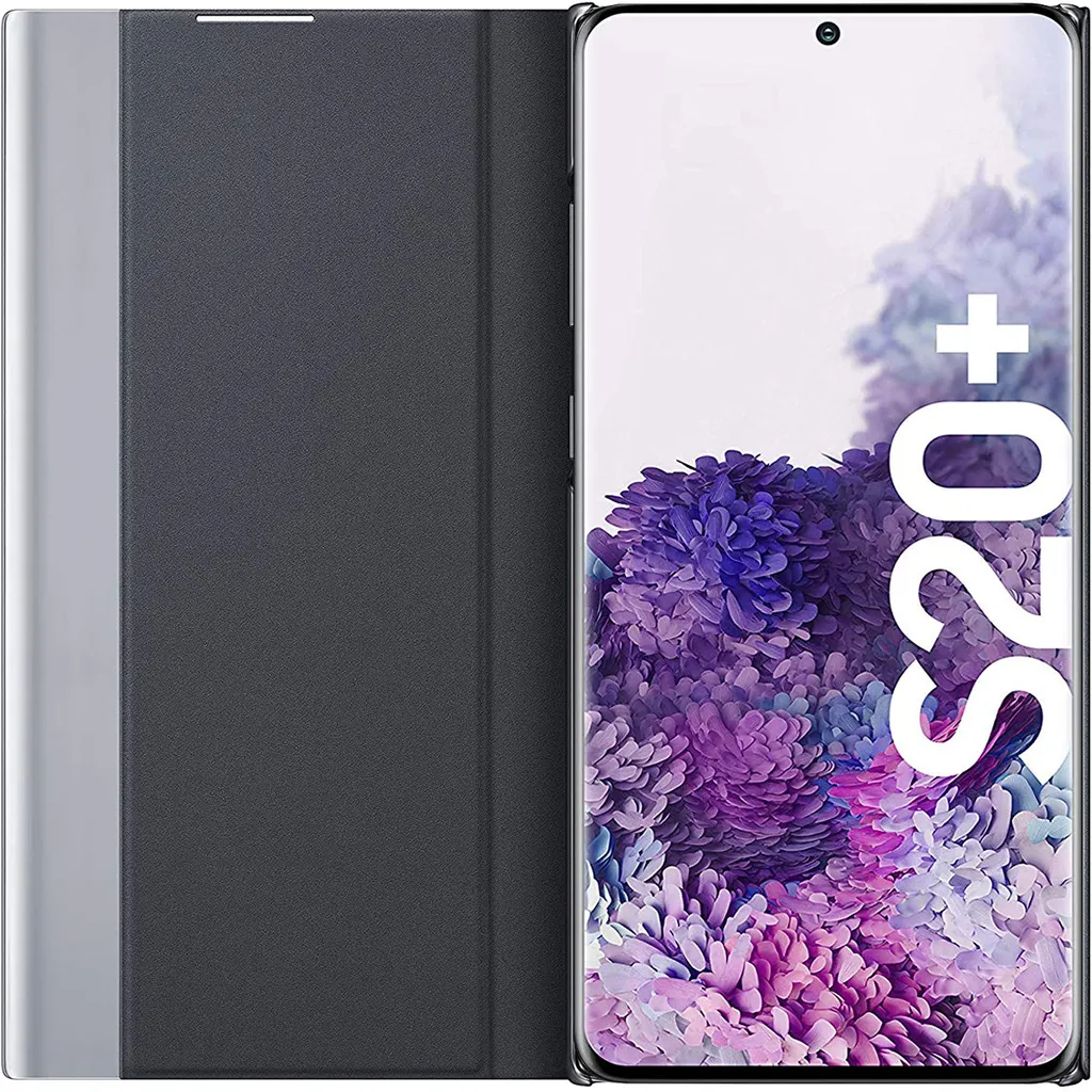 Custodia Samsung S20 Plus Anti-Urto: Pelle Blu Navy con Stand - 3