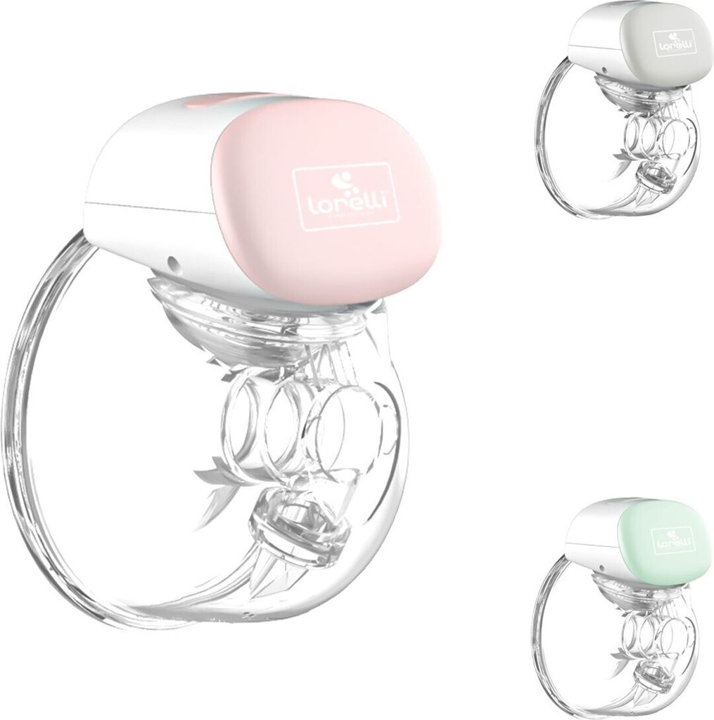 Lorelli elektrische Milchpumpe Hands free 240ml USB Touchscreen 3 Modi 10 Stufen rosa