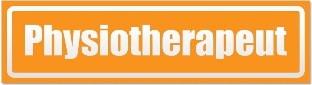 Kiwistar - Autoaufkleber - Orange - 20 x 5,3 cm - Physiotherapeut invertiert - Hinweis Aufkleber Sticker für Auto, Kfz, Fahrrad, PKW, LKW