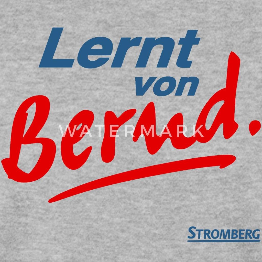 Spreadshirt Stromberg Mit Spruch Lernt von Bernd Uni Pullover, S, Weißgrau meliert