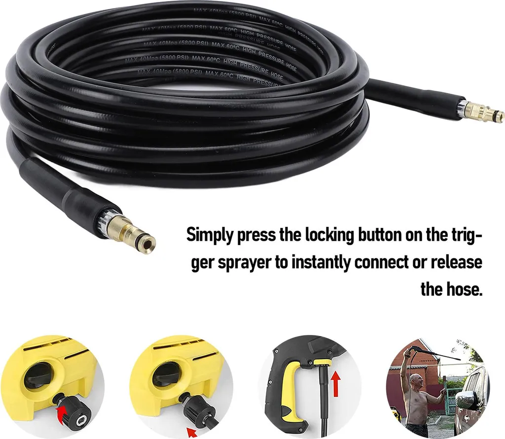 Flexible de Rechange 20m pour Nettoyeur Haute Pression Karcher K2-K7