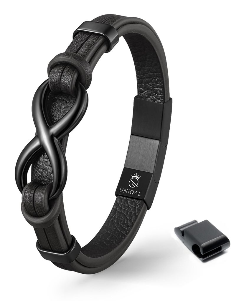 UNIQAL | Unendlichkeit Lederarmband "INFINITY" Herren Produktbild 