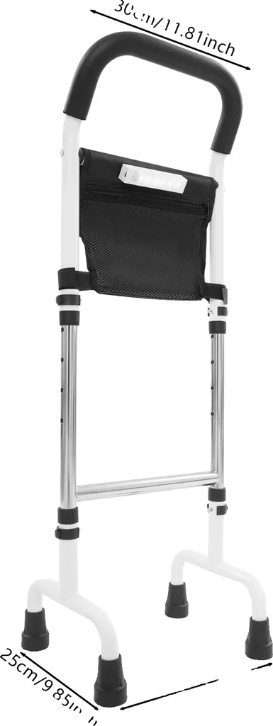 Ausilio per Alzarsi dal Divano 73-92cm con Luce LED a Sensore Nero