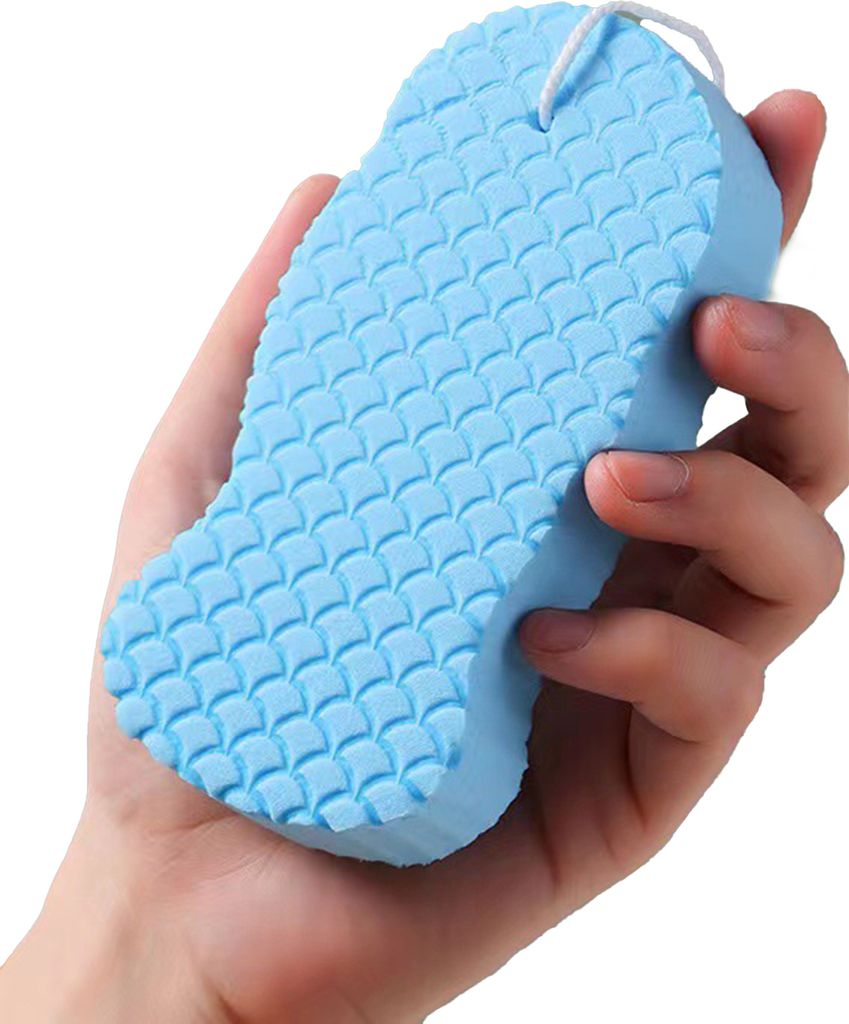 Baby-Badeschwamm mit Fischschuppen-3D-Muster, schmerzlos, superweich, Peeling, entfernt Schmutz, Hautreiniger, Körperschrubber, Duschreinigungsbü...
