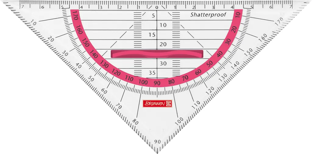 Règle pour dessin technique BRUNNEN Geo 16cm avec poignée de maintien