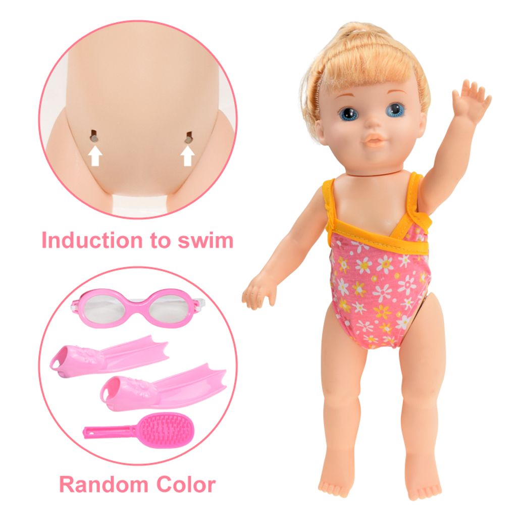1x Elektrisches Schwimmende Puppe Badepuppe Frühen Pädagogisches Kinderspielzeug 