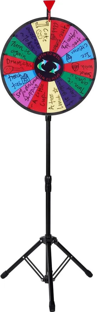 Roue de la fortune 14 cases effaçables - Support professionnel au sol - 9