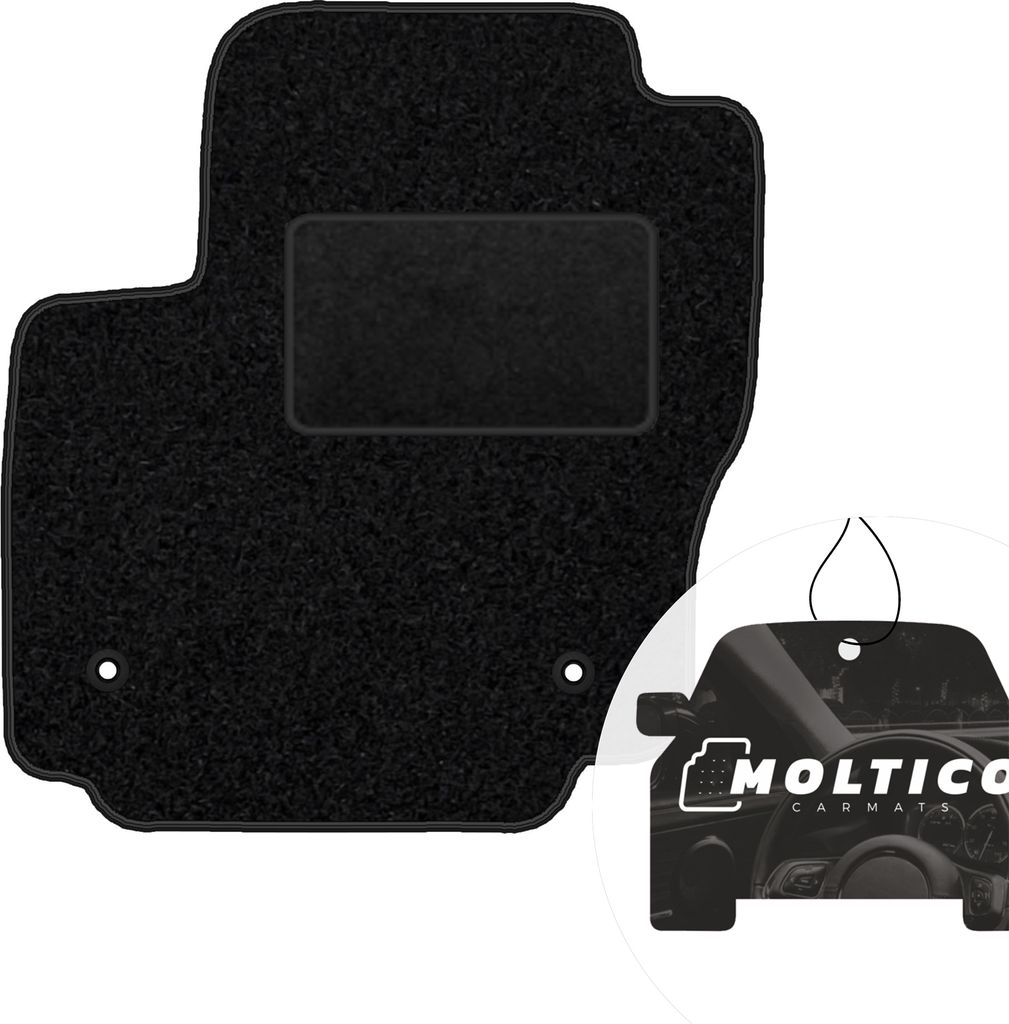 moto-MOLTICO Fahrer Fußmatte Auto Velours Fahrerseite Autoteppiche Schwarz Fahrermatte 1-teilig passend für Ford Mondeo IV 2011-2014