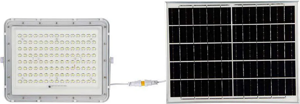Proiettore LED Solar V-TAC 20W Telecomando, AUTO, Timer, IP65 Bianco VT-180W-W 6400K 1800lm