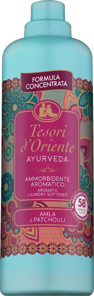 TESORI D'ORIENTE Ayurvedisches Weichspülerkonzentrat. Hauptduftnoten: Amla (Indische Stachelbeere) und Patschuli. (58 Wäschen) 1160 ml