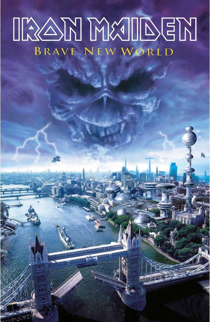 Poster en Tissu Iron Maiden Brave New World 106x70cm Lavable RO9053