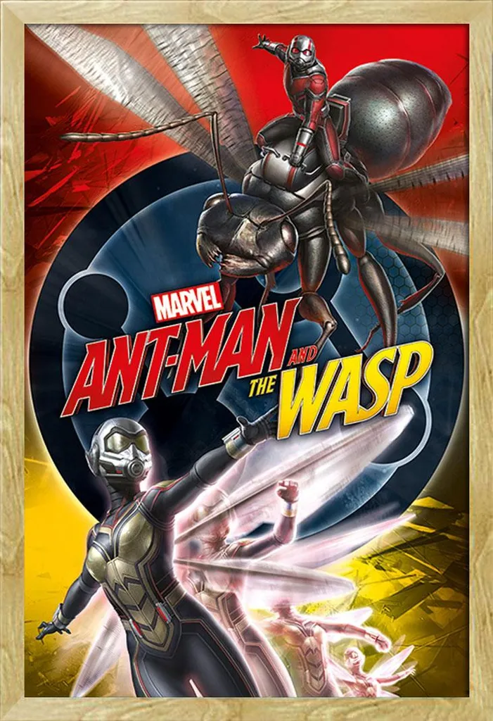 Poster Marvel Ant-Man and The Wasp Unite + Cornice MDF Faggio Shinsuke