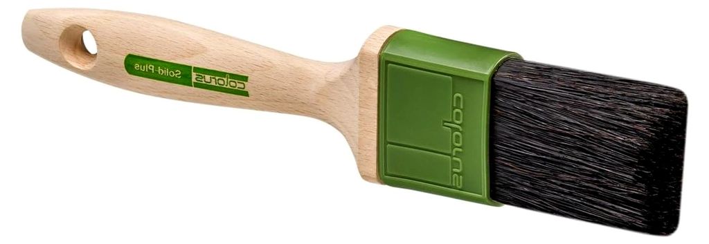 Flachpinsel 50 mm – Lackierpinsel mit stabilisierter Chinaborsten-Mischung – für lösemittelhaltige und zähe Farben und Lacke