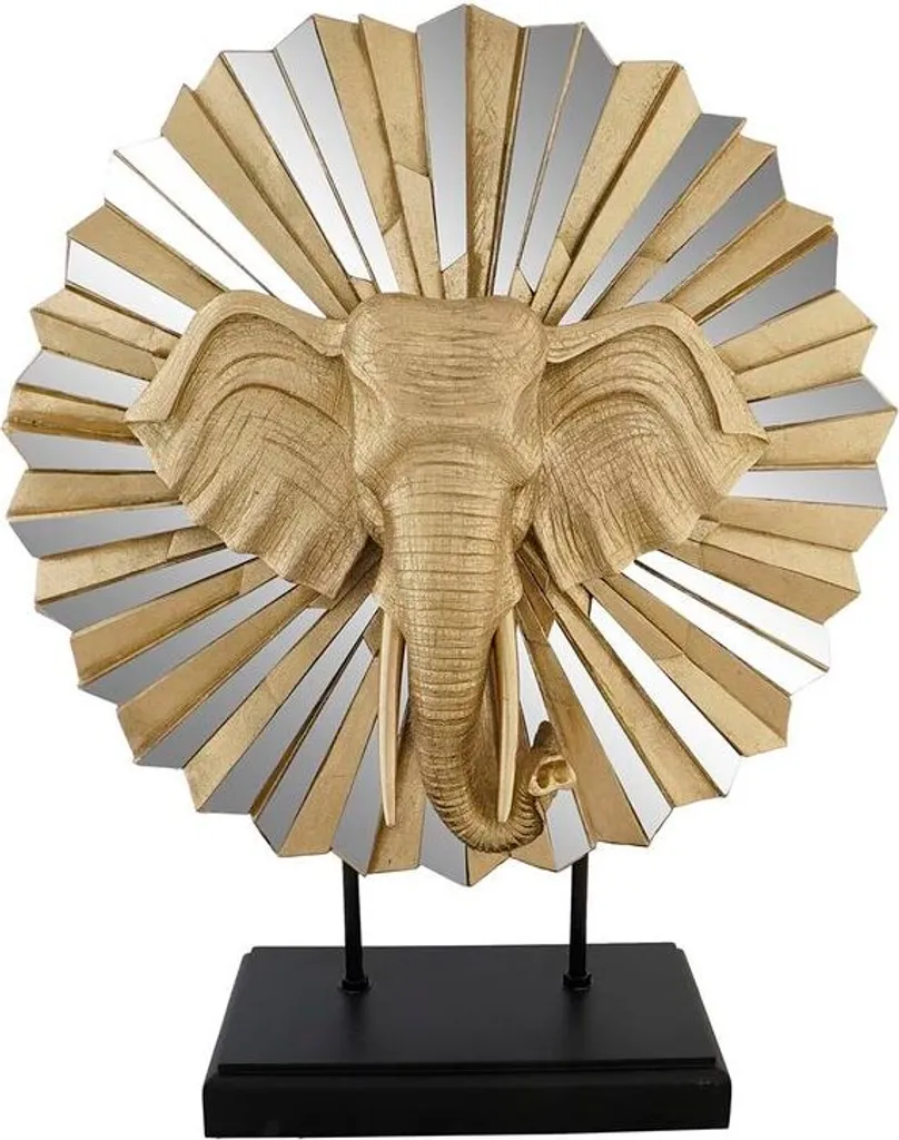 Figurine Éléphant DKD Home Decor Or 47 x 18 x 56,5 cm pour Salon Chic