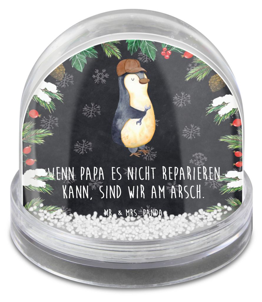 Mr. & Mrs. Panda Dekokugel Wenn Papa es nicht reparieren kann, sind wir am Arsch - Kreidetafel - Geschenk, Winterkugel, Muttertag, dekoartikel, Vat...
