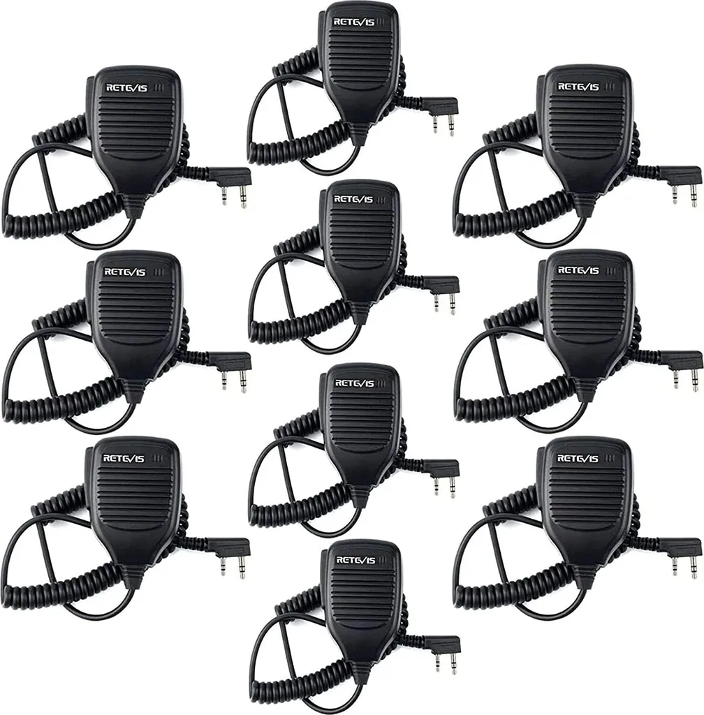 Microphone haut-parleur à 2 broches pour Retevis RT24 - Lot de 10 robuste