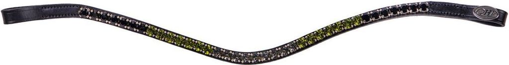 Stirnband für Pferd aus Leder mit Kristallen QHP Gradient Collection