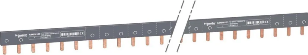 Rail de phase Schneider A9XPH157 57 modules recoupable 1P+N Acti9 iC60