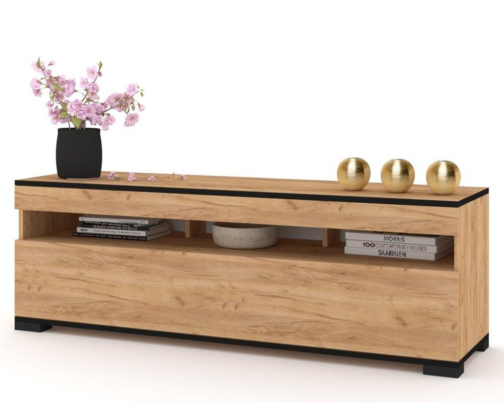 Fernsehschrank TV-Lowboard PLAY STEHEND Craft Eiche mit Produktbild 