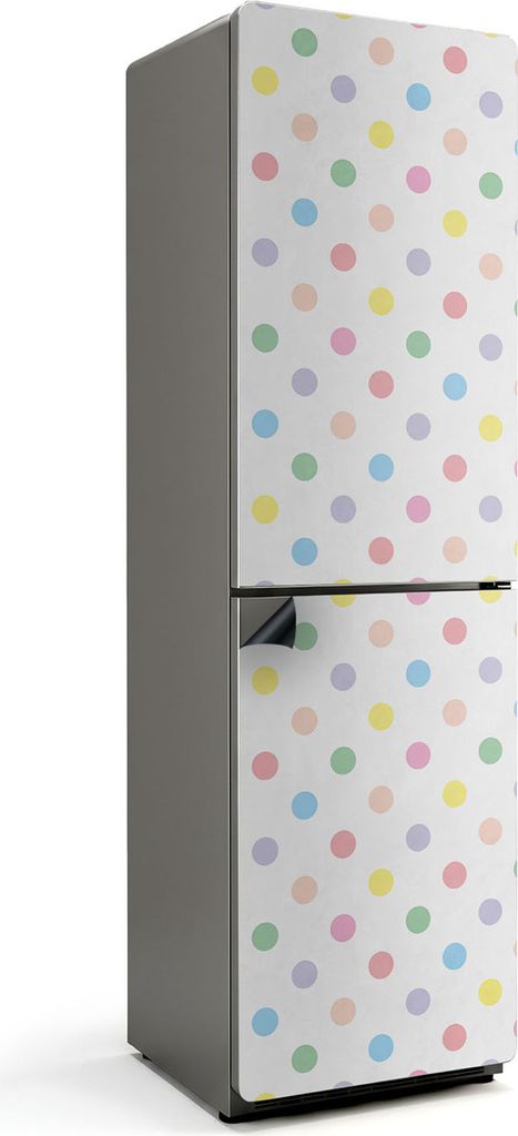 Pastellfarbene Punkte – Magnetische Kühlschrank Abdeckung – Dekorfolie magnetisch Küche – Kühlschrank Magnet Deko – selbstklebende Magne...