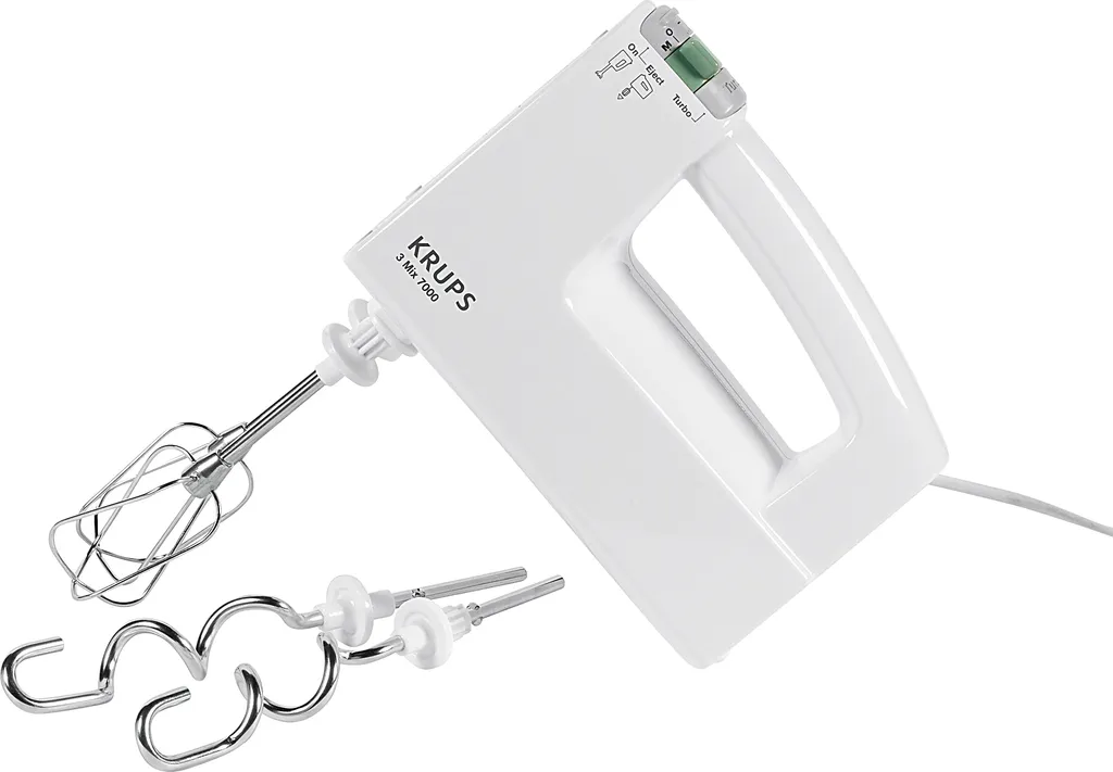 Batteur électrique Krups 3 MIX 7000 blanc avec fouets inox