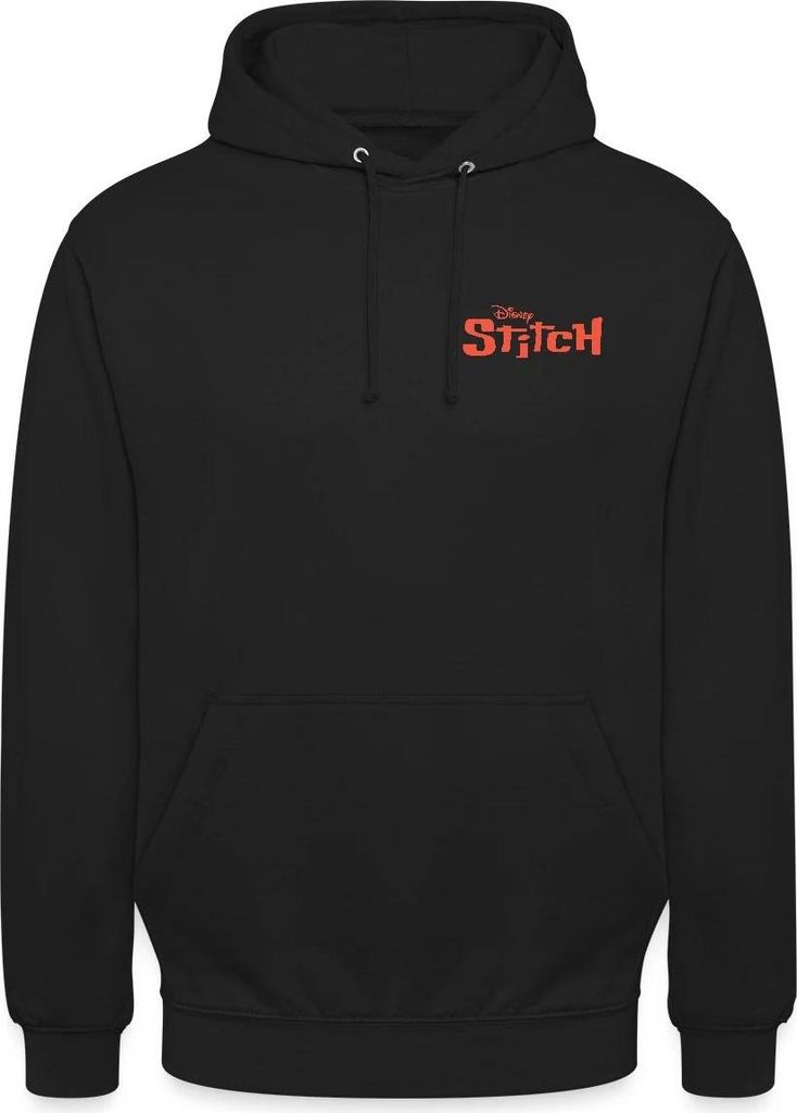 Lilo & Stitch | Stitch Mit Surfbrett Uni Hoodie, XXL, Schwarz