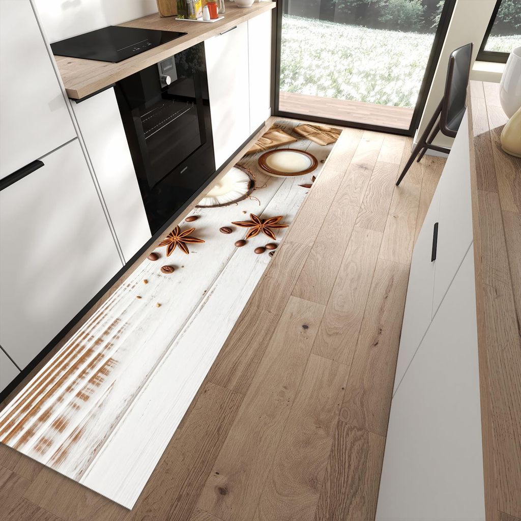 Küchenteppich 60x300cm rutschfest & abwischbar PVC Läufer - Natürliche Pflegeprodukte