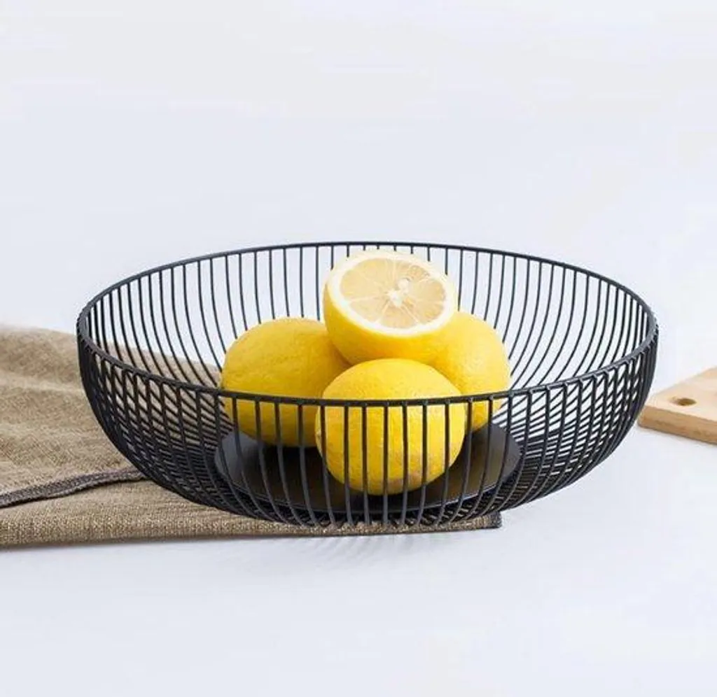 Plateau métal noir semi-circulaire : fini le désordre dans la cuisine