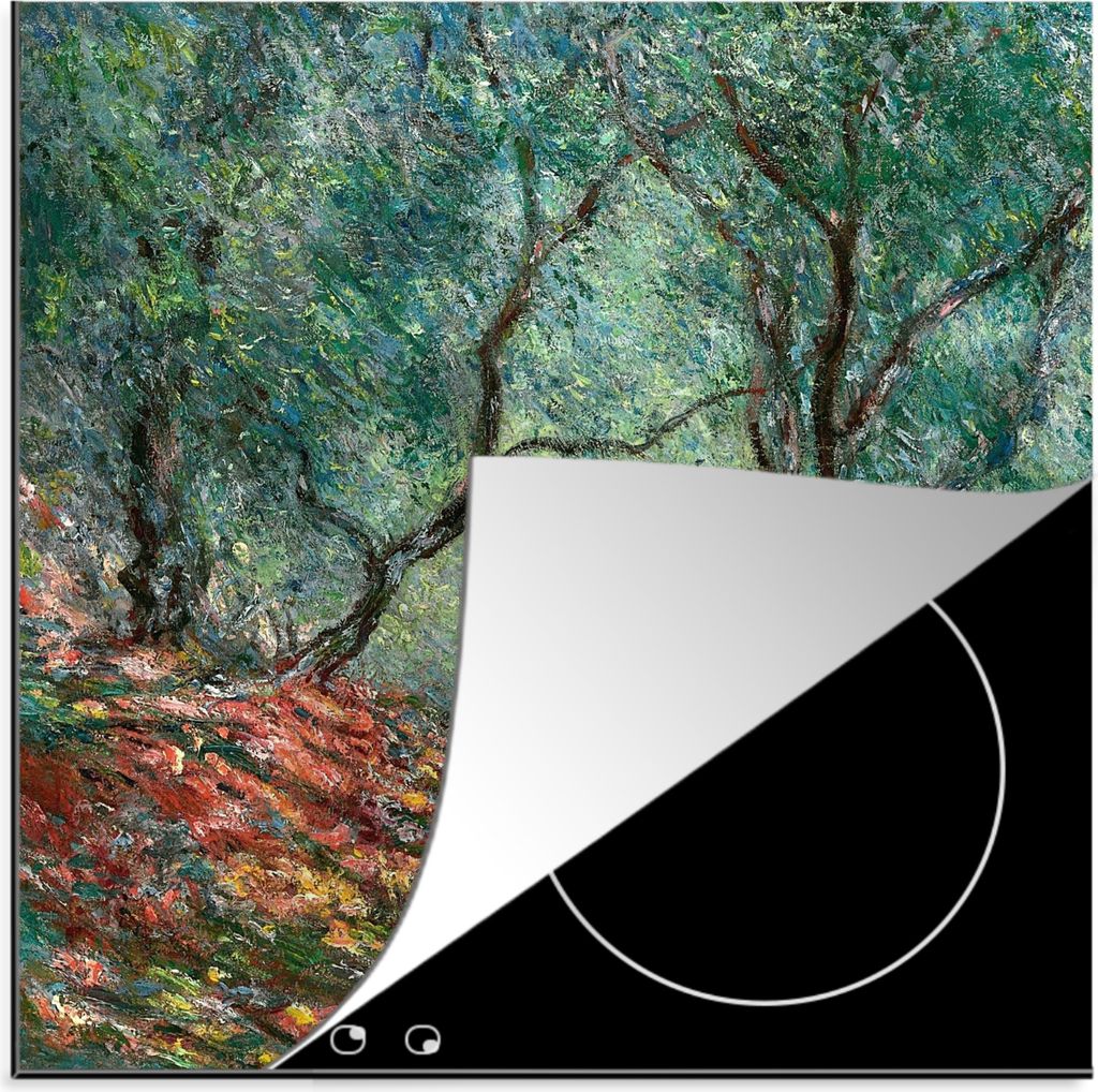 MuchoWow Herdabdeckplatte - Induktionsschutz - 78x78 cm - Herdabdeckung Matte von Vinyl - Vergrößert die Arbeitsfläche - Glaskeramikkochfeld-A...