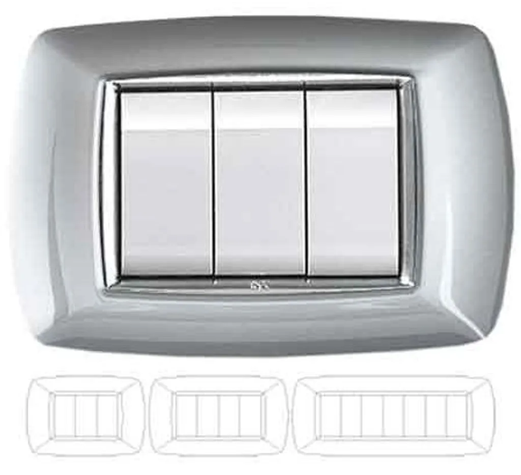 Plaque 7 modules MYLIFE aluminium pour masquer et protéger vos prises