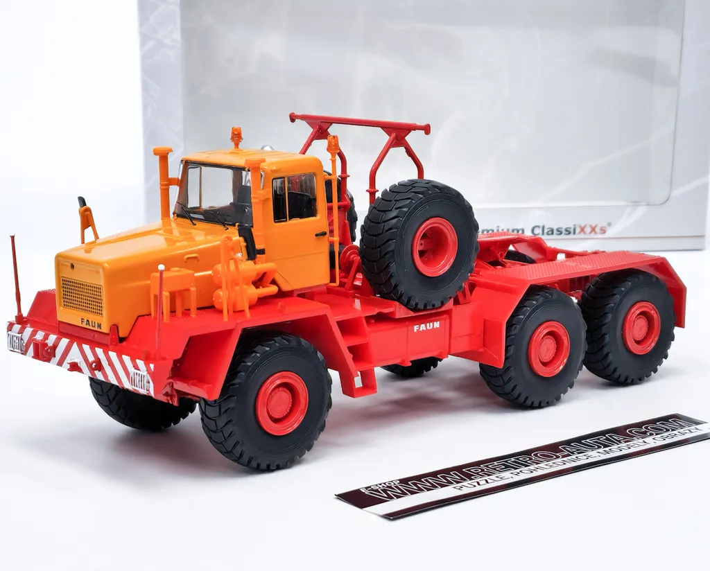 Camion Faun Koloss orange/rouge Premium ClassiXXs 1:43 miniature
