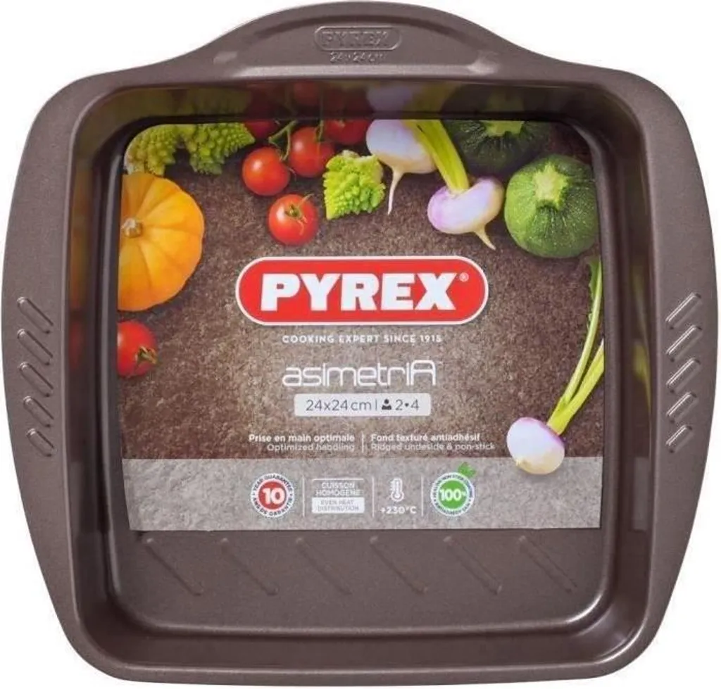 Teglia Quadrata Pyrex 24x24cm - La Migliore per Brownies e Torte