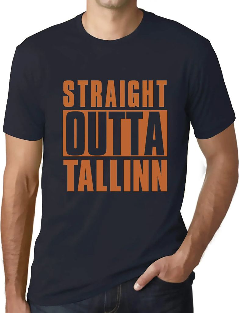 Herren Grafik T-Shirt Direkt aus Tallinn – Straight Outta Tallinn – Öko-Verantwortlich Vintage Jahrgang Kurzarm Lustige Druck Geburtstag Gesch...