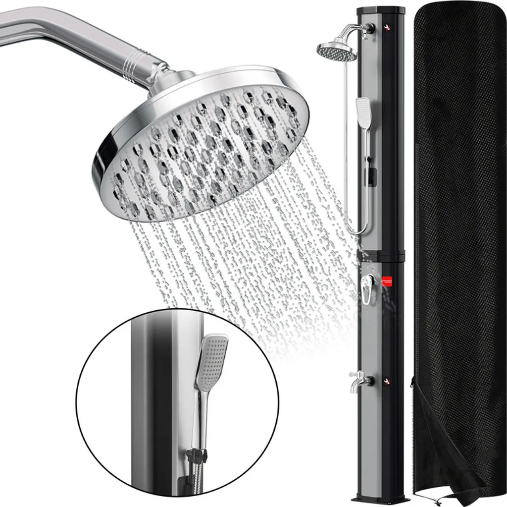 Douche solaire extérieure 60L anti-corrosion avec housse contre l'hiver