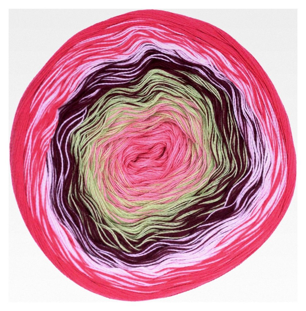 Flowy Charme - Farbverlaufsgarn Bobbel 250g, 1000m, Garn aus Baumwolle und Acryl, zum Stricken und Häkeln, weiches Verlaufsgarn 4-fädig, für Sch...