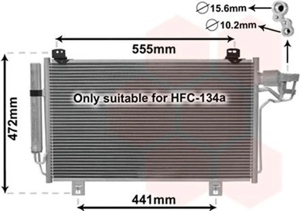 Condenseur de Climatisation avec Déshydrateur pour MAZDA 6 Break GL