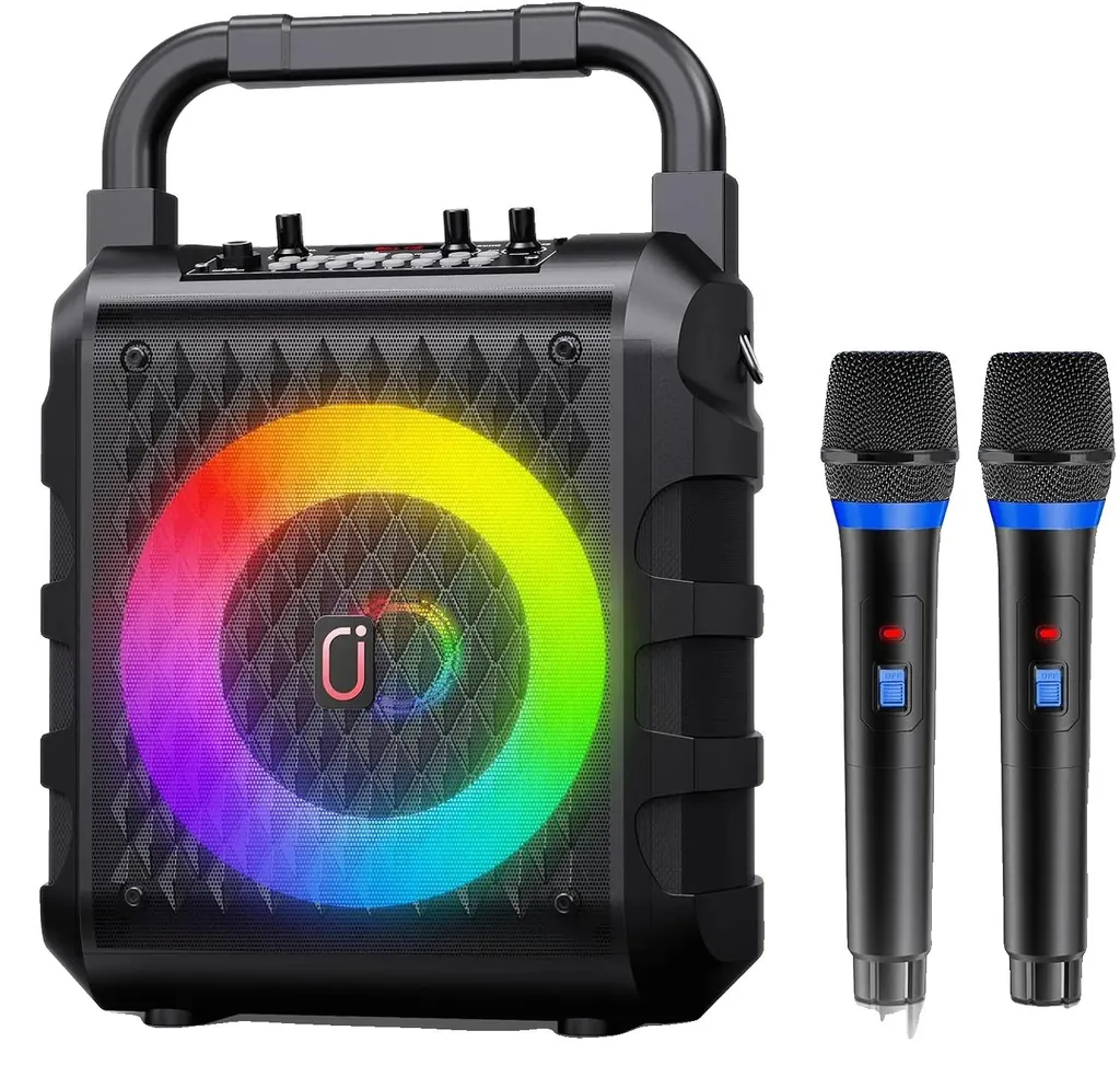 Enceinte karaoké Bluetooth 5.3 de 6,5 pouces et 20W autonome