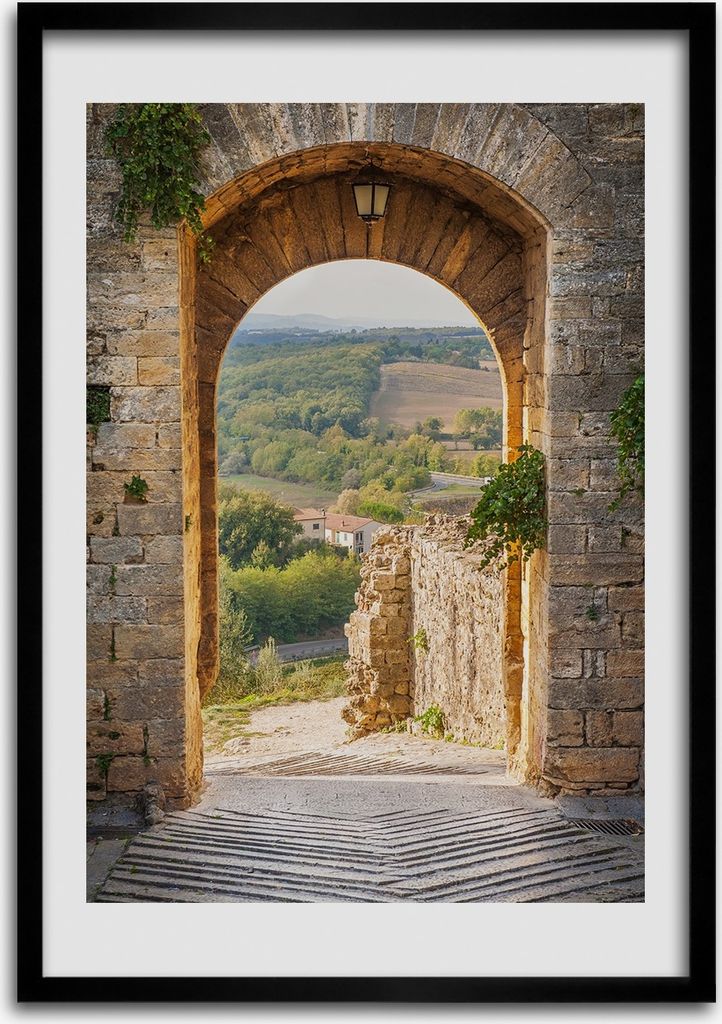 Bild - Bilderrahmen - Foto - 70 cm x 100 cm - MDF - Rahmen - Wandkunst - Toskana Italien