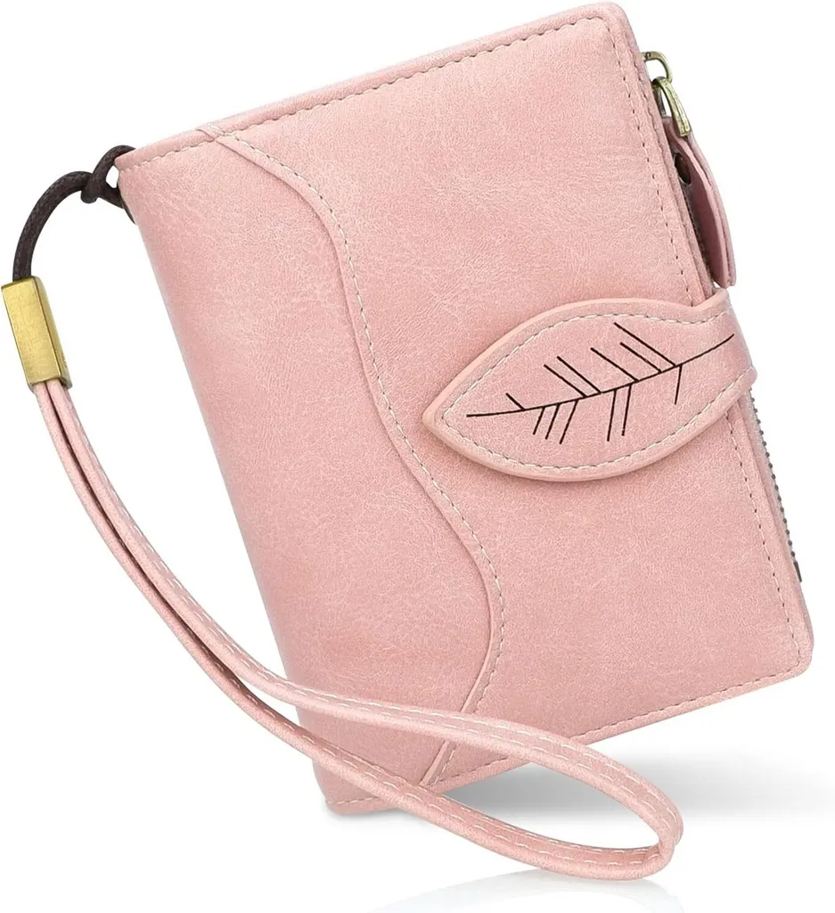 Lavemi Portafoglio Compatto Donna In Vera Pelle Con Blocco RFID – Rosa Scuro Ghiaioso, Con Finestrella Identificativa - 2