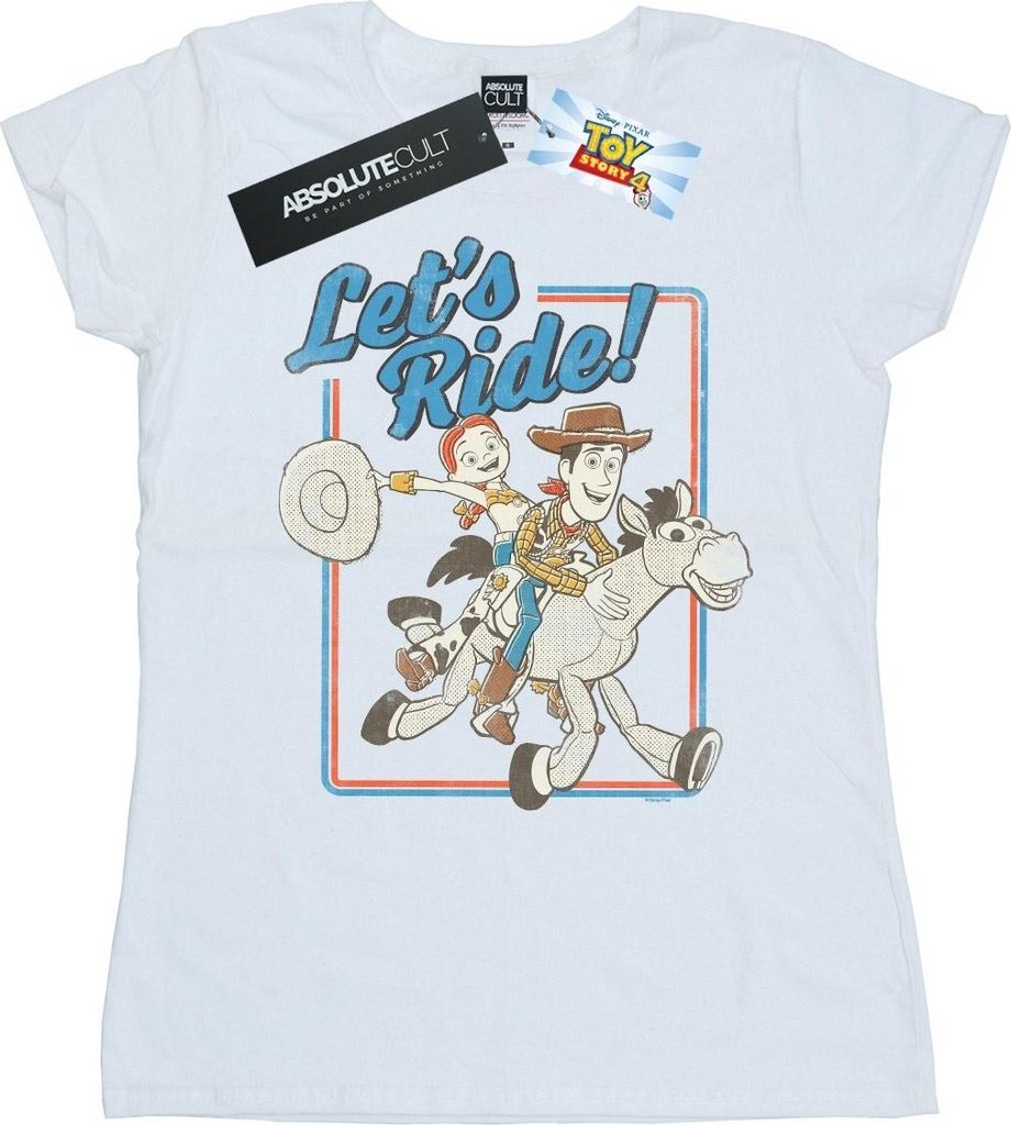 Disney - "Toy Story 4 Let's Ride" T-Shirt für Damen BI44346 (XXL) (Weiß)