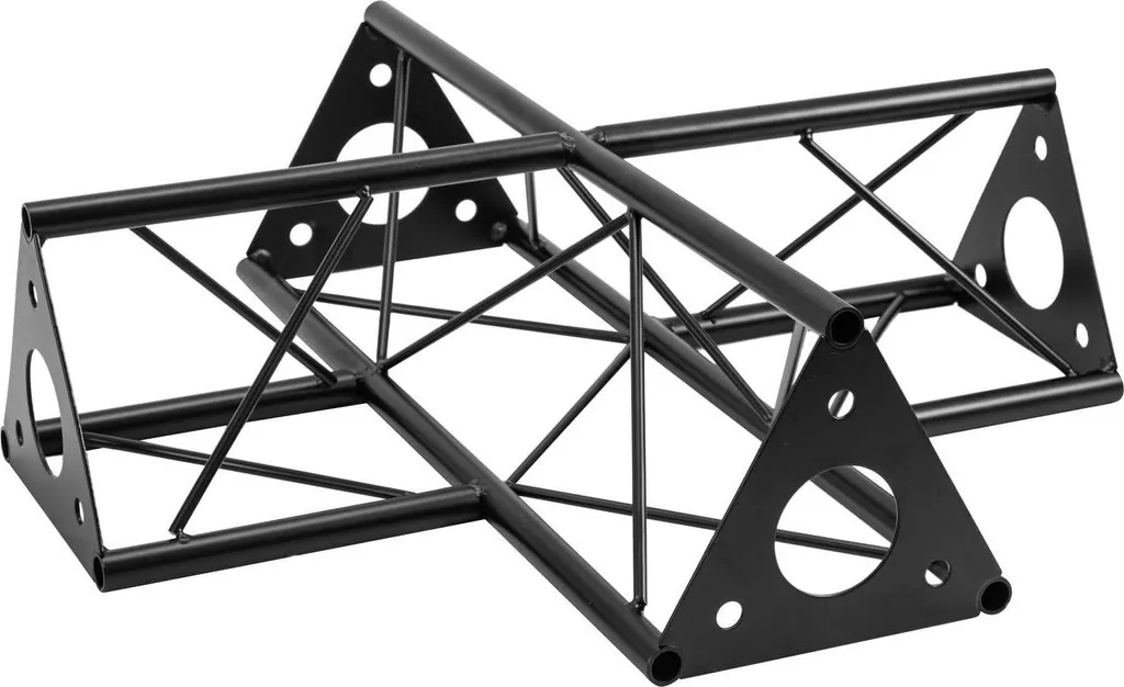 Pièce de jonction en croix 4 directions DECOTRUSS SAC-41 noir robuste