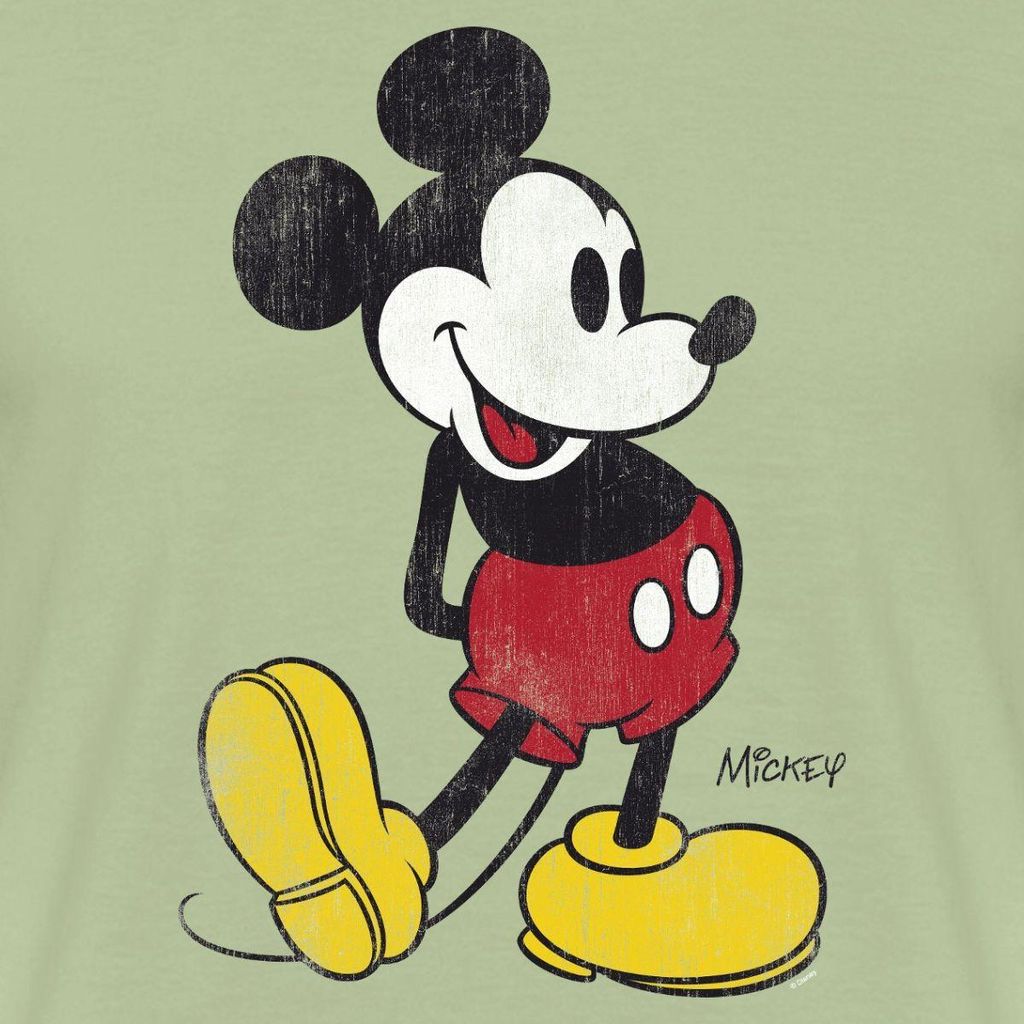 Mickey & Minnie Klassisch Männer T-Shirt, XXL, Sage