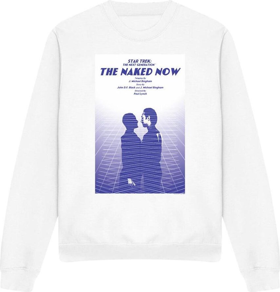 Star Trek - "The Next Generation Season 1 Episode 3" Sweatshirt für Herren/Damen Uni TV11671 (XL) (Weiß)