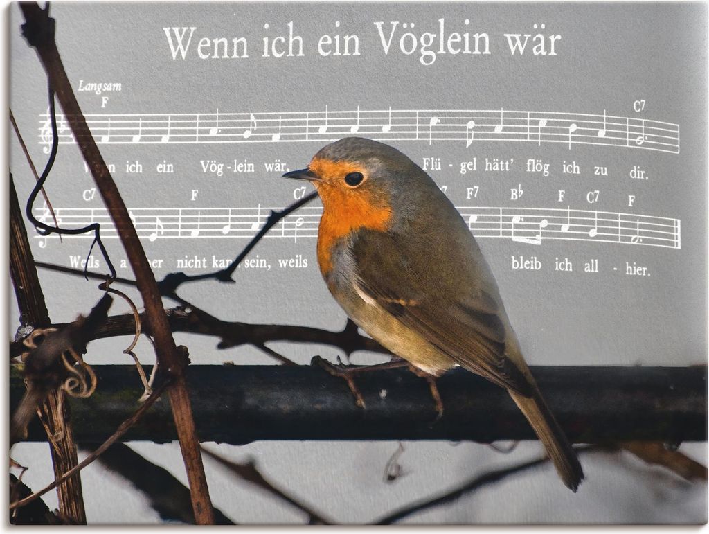 ARTland Leinwandbild Wenn ich ein Vöglein wär Größe: 80x60 cm