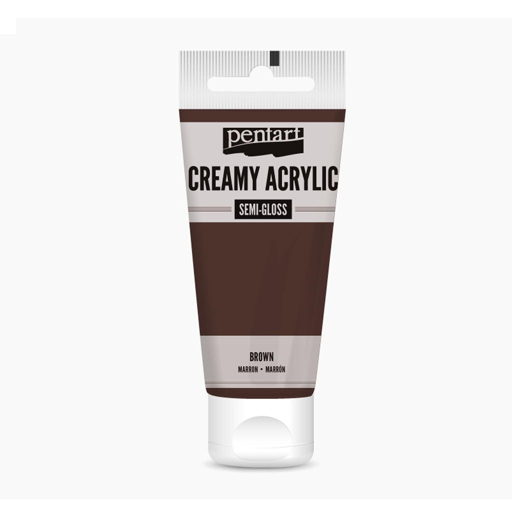 PENTART Cremiger Acryl-Seidenglanz, 60 ml, Braun