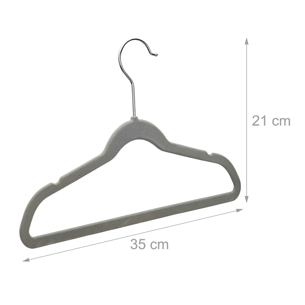 MIZGI, Grucce in velluto di alta qualità, confezione da 30, resistenti, in feltro antiscivolo, colore rosa cipria, ganci girevoli a 360 gradi, salvaspazio, resistenti per abiti, cappotti, vestiti