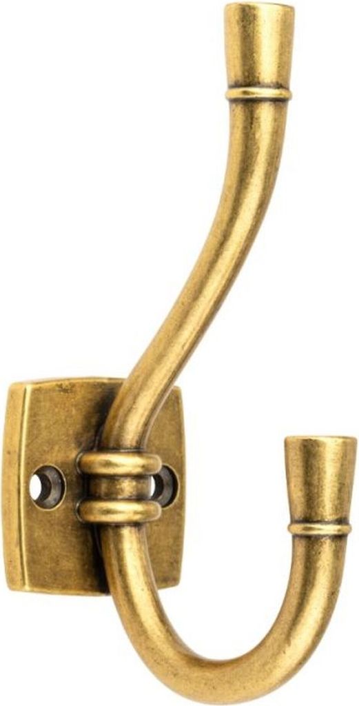 Garderobenhaken Argo Kleiderhaken Messing antik Wandhaken Altmessing