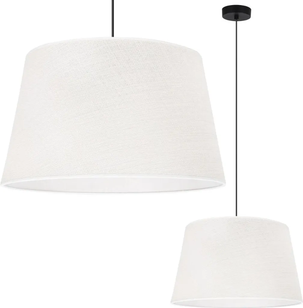 Suspension 44 cm jute noir : l'éclairage anti-éblouissement chic